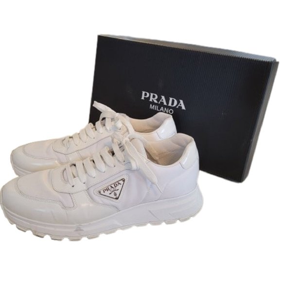 Prada Other - Prada Prax Tonal Low-Top Bianco Calzature Uomo Sneakers Size 10 D Retail $1100